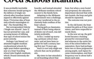 Co-ed schools healthier